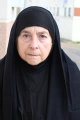 Traditional middle eastern senior woman