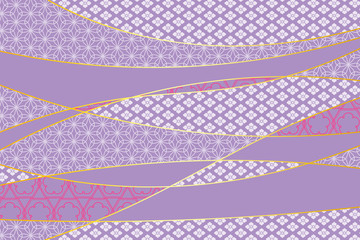 和柄 カーブ　テクスチャー　藤色