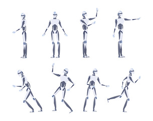 Artificial intelligence concept. Futuristic technology. Robot character