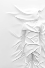 person wrapped in a white blanket