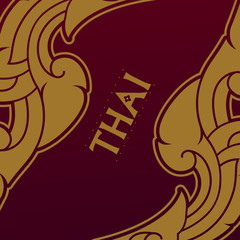 Thai art element for Thai graphic design vector illustration.