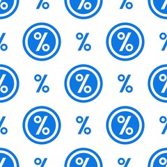 seamless pattern with percentage sign icon vector.