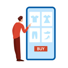 Online shopping on website. Buy clothes online.