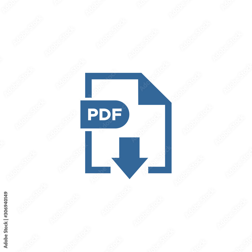 Wall mural pdf file icon vector design symbol