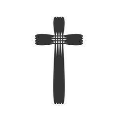 Christian Cross icon - vector.