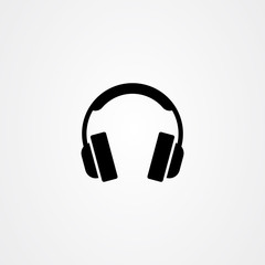 Headphones icon logo vector design
