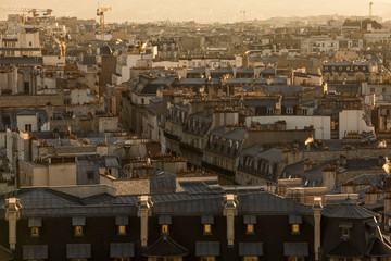 Obraz premium La ville de Paris shootée depuis le toit de l'Arc de Triomphe
