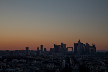Naklejka na ściany i meble La ville de Paris shootée depuis le toit de l'Arc de Triomphe