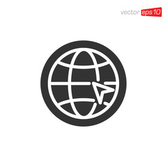 Globe Web Icon Design Vector