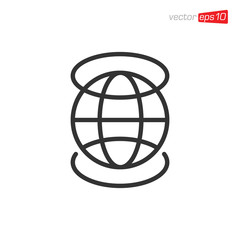 Fototapeta premium Globe Web Icon Design Vector