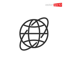 Globe Web Icon Design Vector