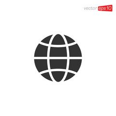 Globe Web Icon Design Vector