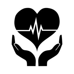 hand  holding heart icon vector design symbol