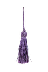 Small purple tieback with rope