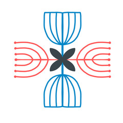 Tile Scandi Scandinavian ornament leaf winter plant