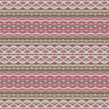 Horizontal seamless pattern . Ethnic textile print. Vector fashion background. 