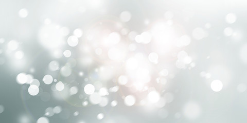 white and gray Christmas light with snowflake bokeh background, Winter backdrop wallpaper.