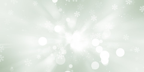 white and gray Christmas light with snowflake bokeh background, Winter backdrop wallpaper.