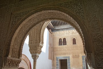 Fototapeta na wymiar Nasrid moresque palace of Alhambra. The palace is UNESCO World Heritage and the official number one travel destination of Spain.