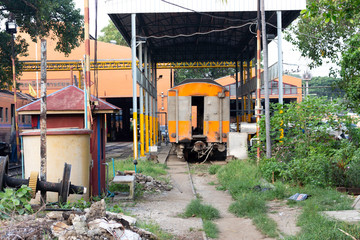 The location of the old unused train storage
