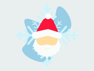 Santa Claus with Snowflakes