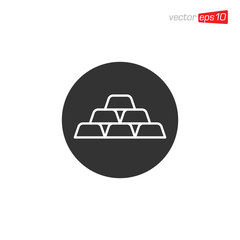 Golden Stack Icon Design Vector