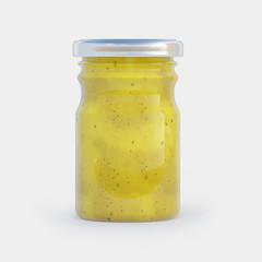 Mustard Glass Jar