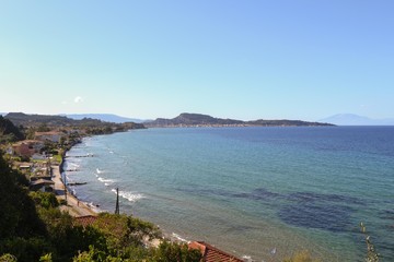Fototapeta premium Small village with direct coastline in Crete, Greece