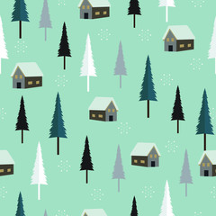 Obraz premium Seamless simple and elegant Christmas pattern background
