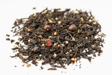 Tea ceremony in life style. English breakfast, oolong. Tea leaves. Chinese tea. Healthy life.