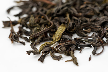 Tea ceremony in life style. English breakfast, oolong. Tea leaves. Chinese tea. Healthy life.