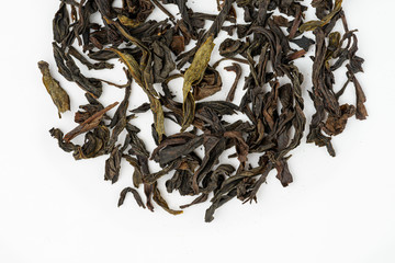 Tea ceremony in life style. English breakfast, oolong. Tea leaves. Chinese tea. Healthy life.