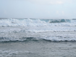 Big storm wave on the Atlantic Ocean.