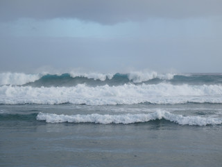 Big storm wave on the Atlantic Ocean.