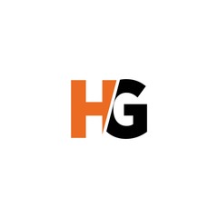 Fototapeta premium Hg h g letter modern logo design with template