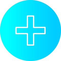 Gradient Circle Add Icon With White Background