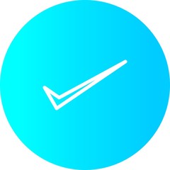  Gradient Circle Tick Icon With White Background