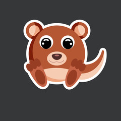 vector cute nutria sticker template