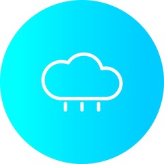 Gradient Circle Rain Icon With White Background