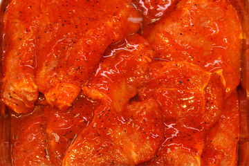 chicken marinated in sweet and sour sauce