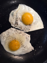 Sunny side up fried eggs