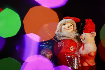 Christmas and New Year decorations and garlands