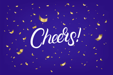 Cheers hand written lettering text