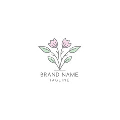 Floral logo. Flower icon. Floral emblem. Cosmetics, Spa, Beauty salon, Decoration, Boutique logo. Luxury, Business, Royal Jewelry, Hotel Logo. Interior Icon