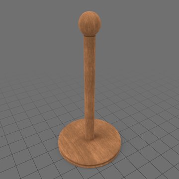 Wooden paper towel holder