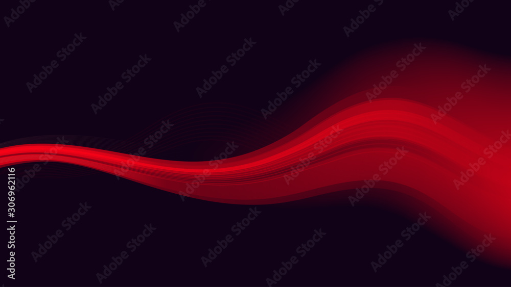 Wall mural connection red speed line abstract background