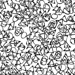 Grunge background black and white. Abstract vector texture seamless. A pattern of repeating randomly arranged elements