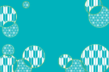 和柄 円　萌葱色