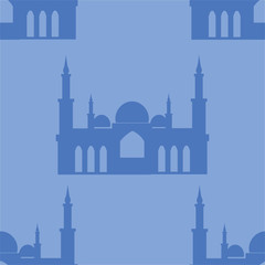 Taj Mahal. Seamless background, landmark turkey mosque. Cartoon flat raster