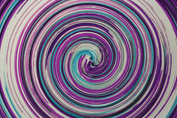 Naklejka premium Bright multicolored background. Purple clay plate closeup. Abstract background